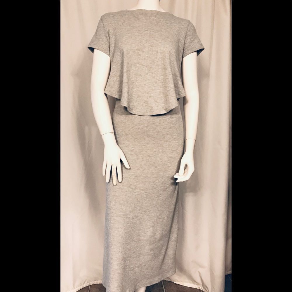 Emory Park heather gray maxi dress M
